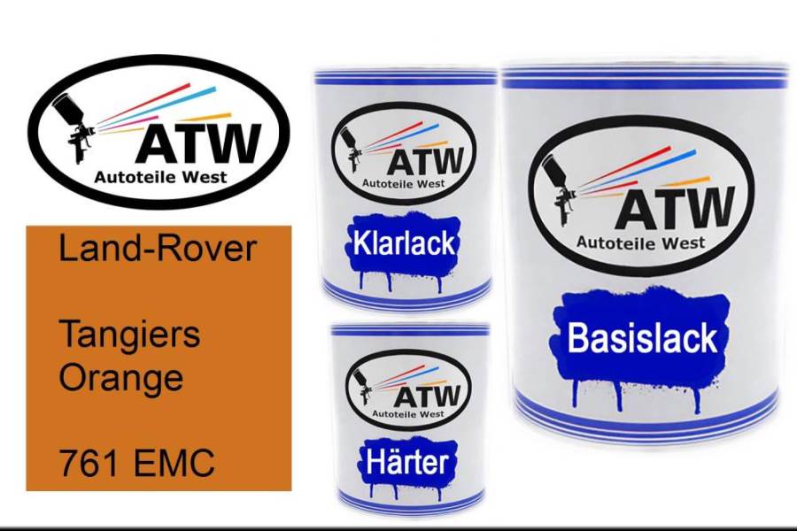 Land-Rover, Tangiers Orange, 761 EMC: 1L Lackdose + 1L Klarlack + 500ml Härter - Set, von ATW Autoteile West.